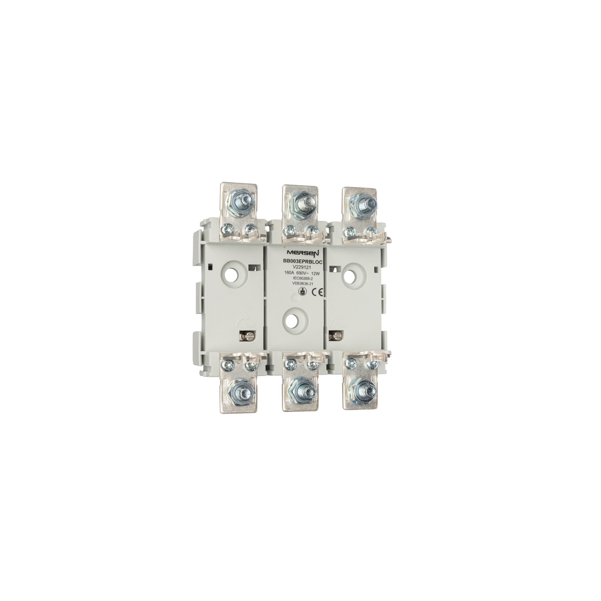 Mersen Fuse Holder - Up to 160A Rated - Size 00 - Screw Connection - DIN rail Mounting