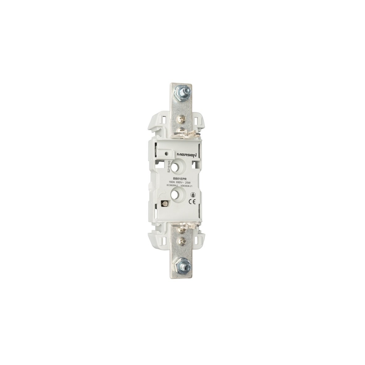 Mersen Fuse Holder - Up to 160A Rated - Size 0 - Screw Connection - DIN rail Mounting