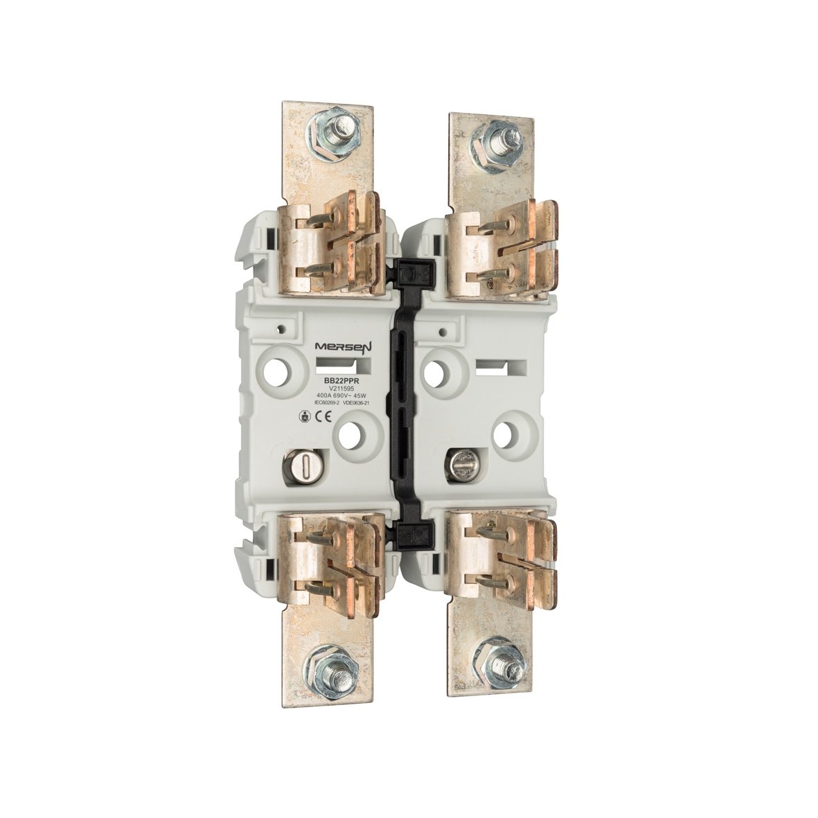 Mersen Fuse Holder - Up to 400A Rated - Size 2 - Screw Connection - DIN rail Mounting